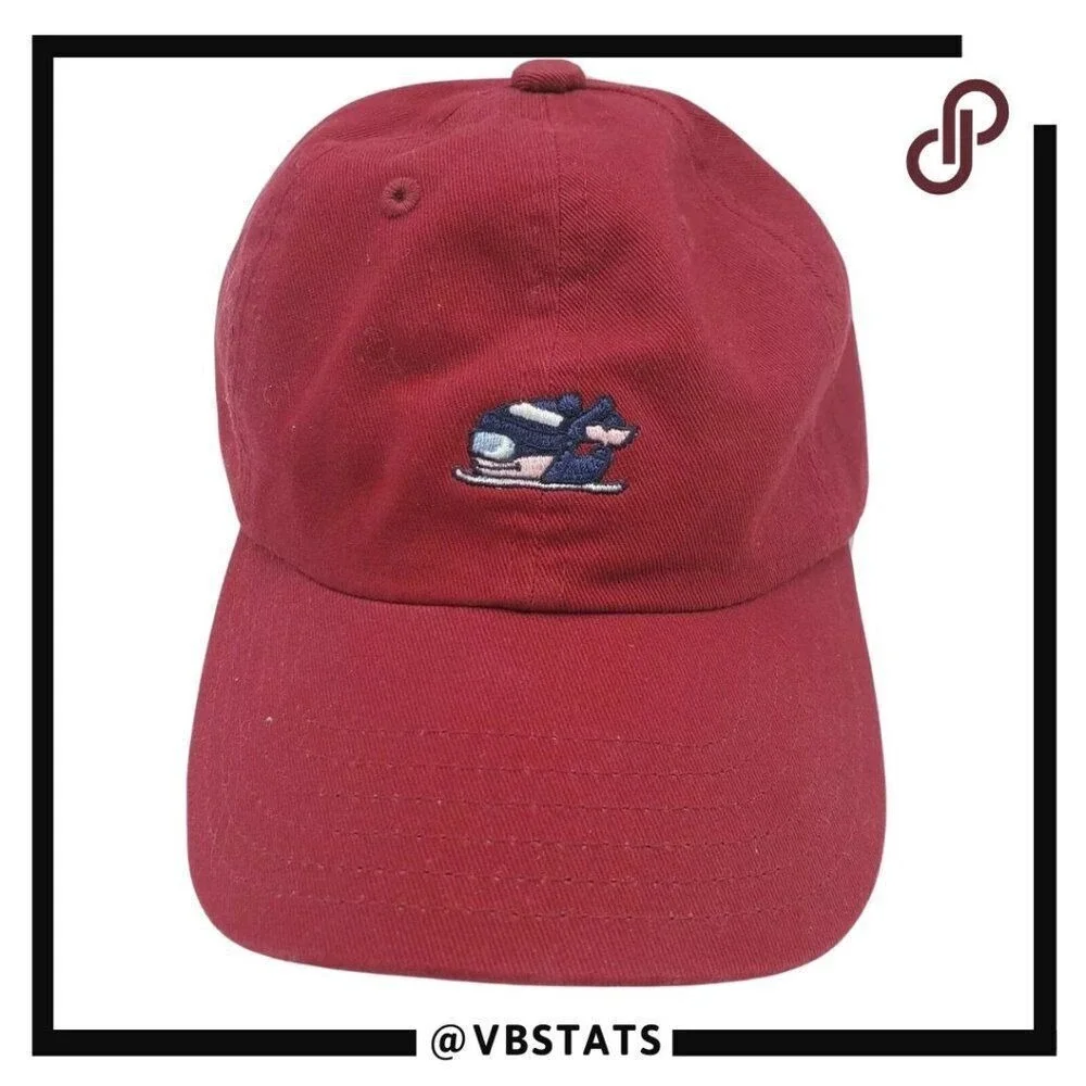 Vineyard‎ Vines Ski Whale Hat Baseball Cap Adjustable Red Kids